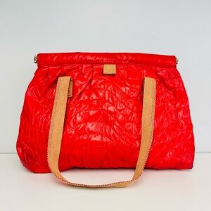 Vintage Red-Orange Shoulder Bag by MCI
